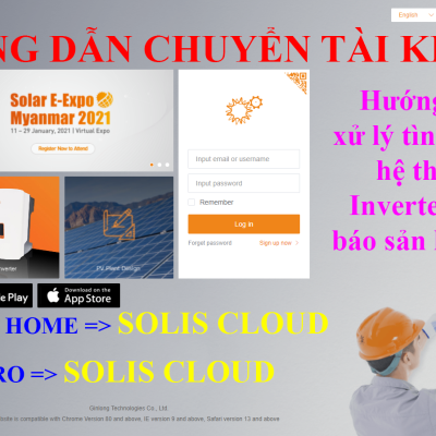 HƯỚNG DẪN CHUYỂN TÀI KHOẢN SOLIS HOME, SOLIS PRO SANG SOLIS CLOUD