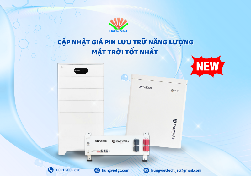 Cập nhật giá pin lưu trữ năng lượng mặt trời tốt nhất 