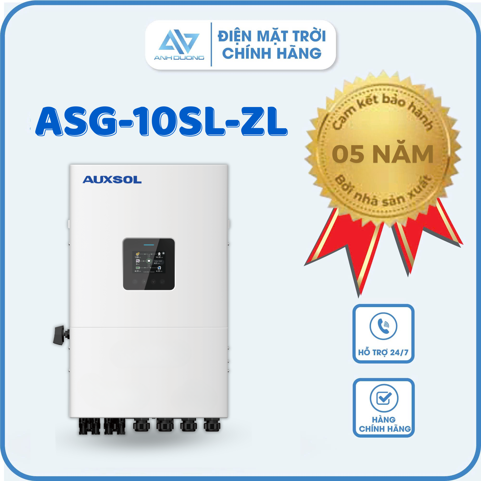  Inverter Hybrid Auxsol 10kW ASG-10SL-ZL - Inverter Hybrid 10KW