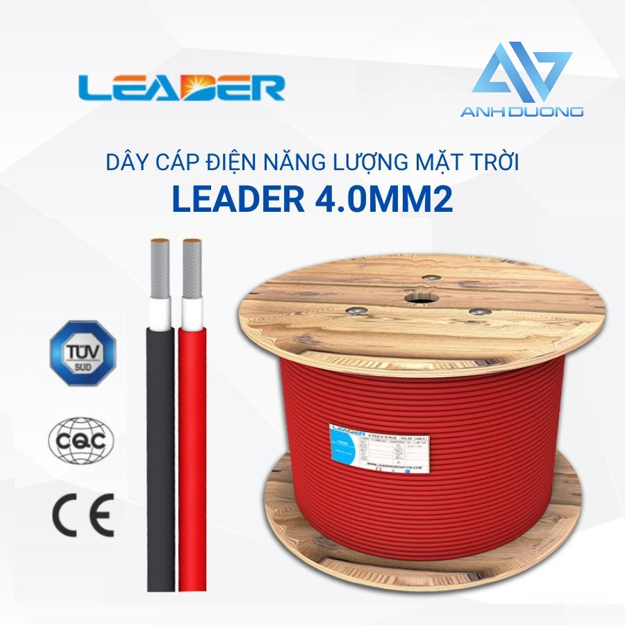 Dây cáp DC Solar Leader 4.0 (4mm2)