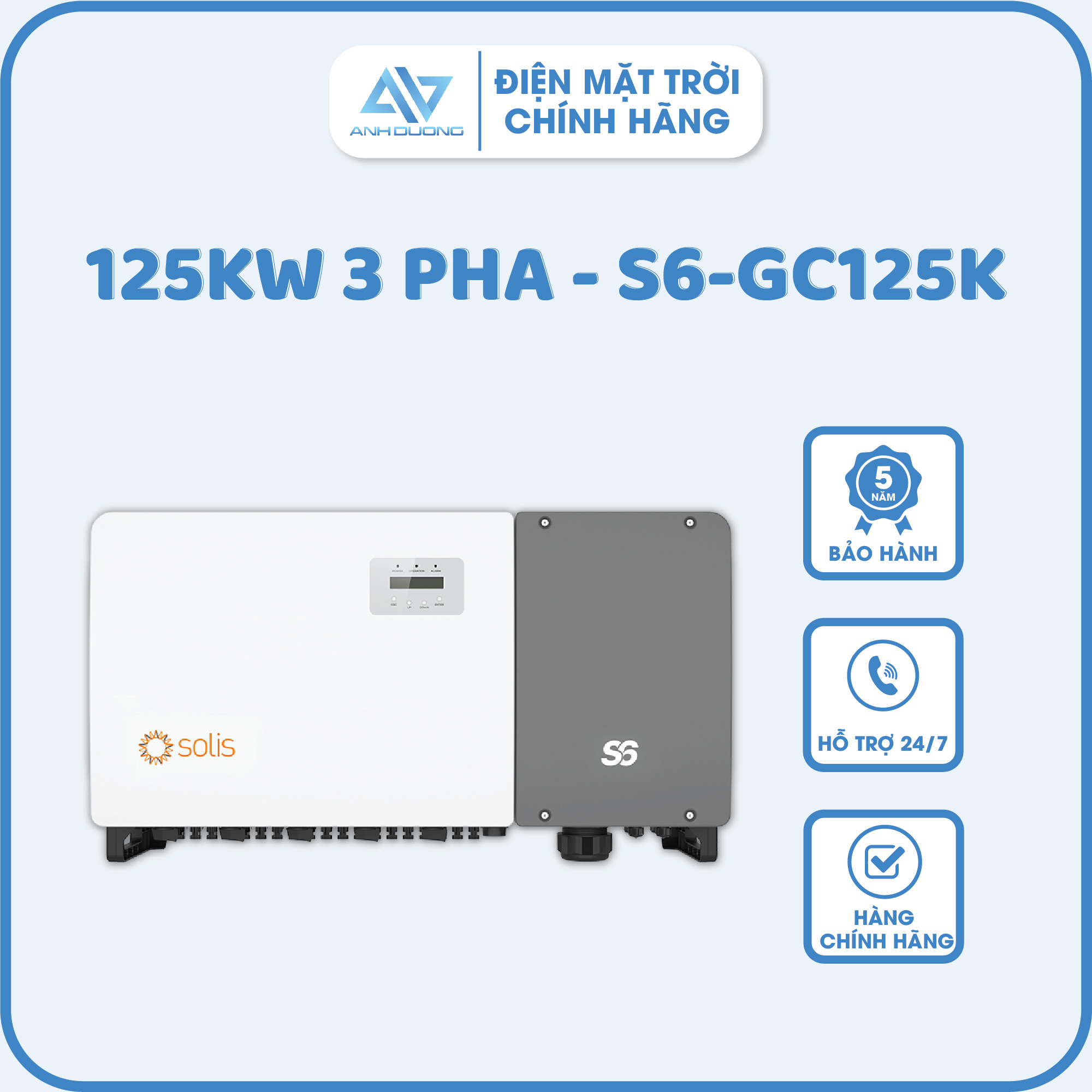 Inverter Solis 125KW 3 pha - S6-GC125K - Hùng Việt 