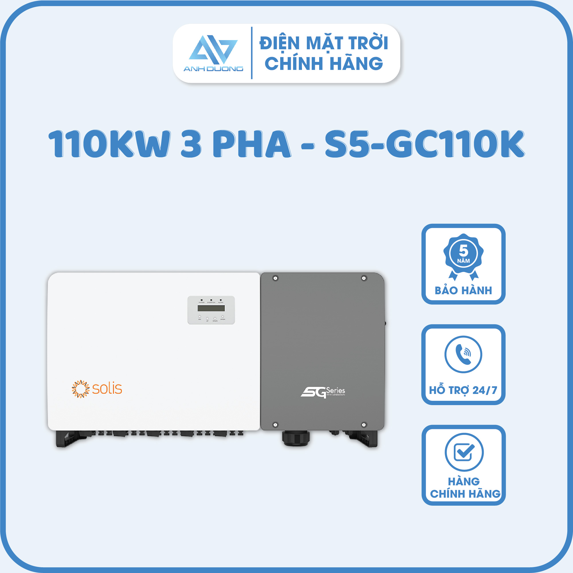 Inverter Solis 110KW 3 pha - S5-GC110K - Hùng Việt