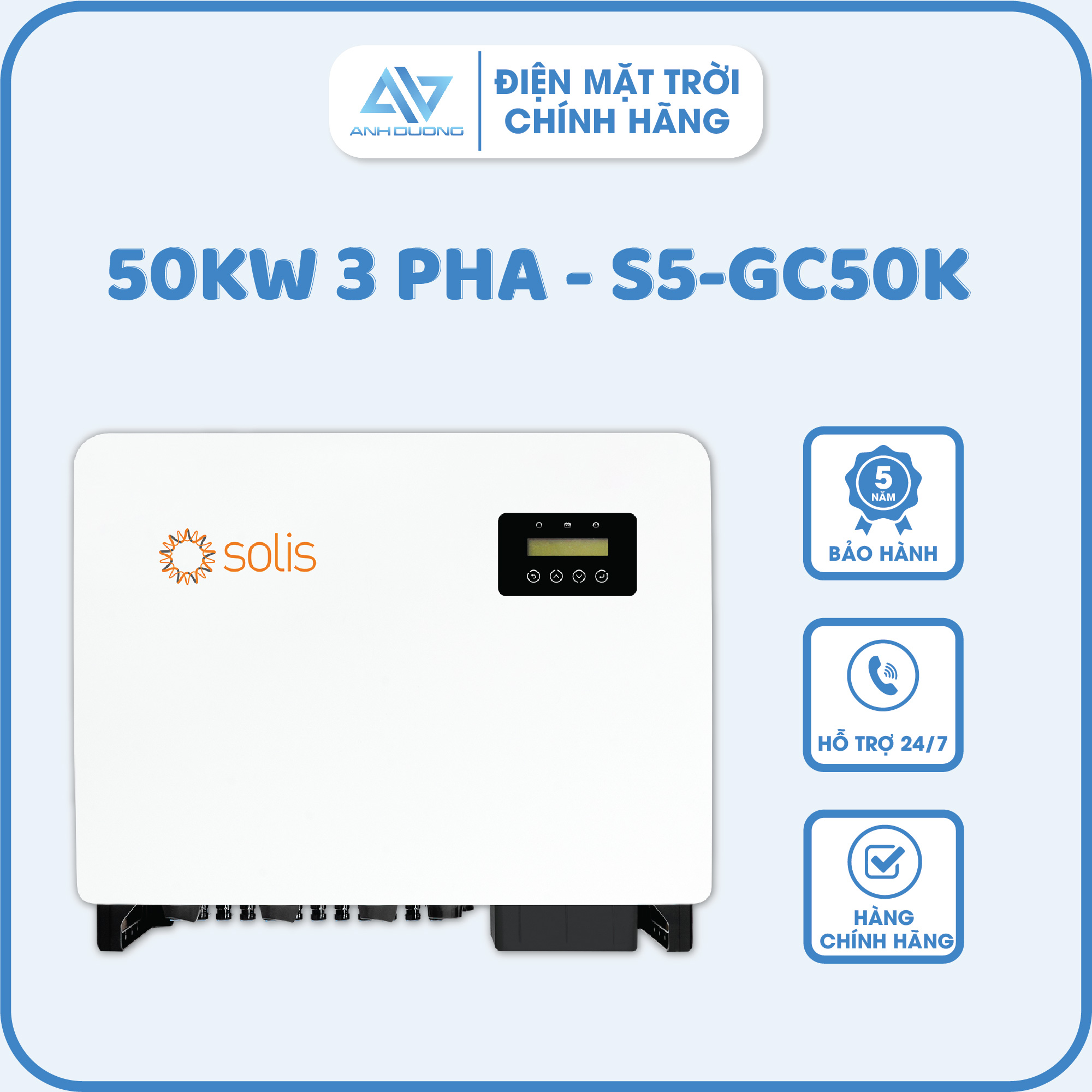 Inverter Solis 50KW 3 pha - S5-GC50K - Hùng Việt