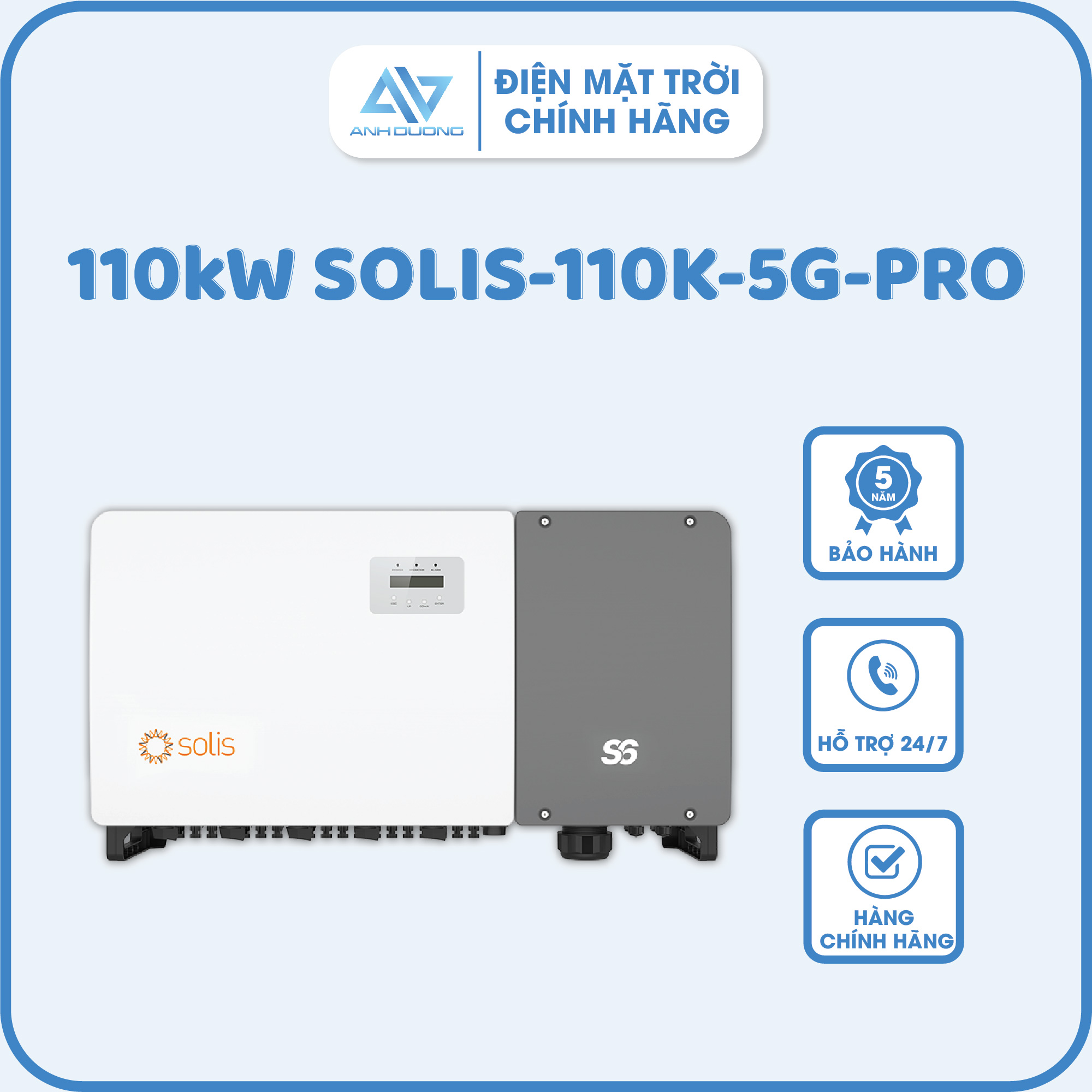 Inverter Solis 3 pha 100kW SOLIS-100K-5G-PRO