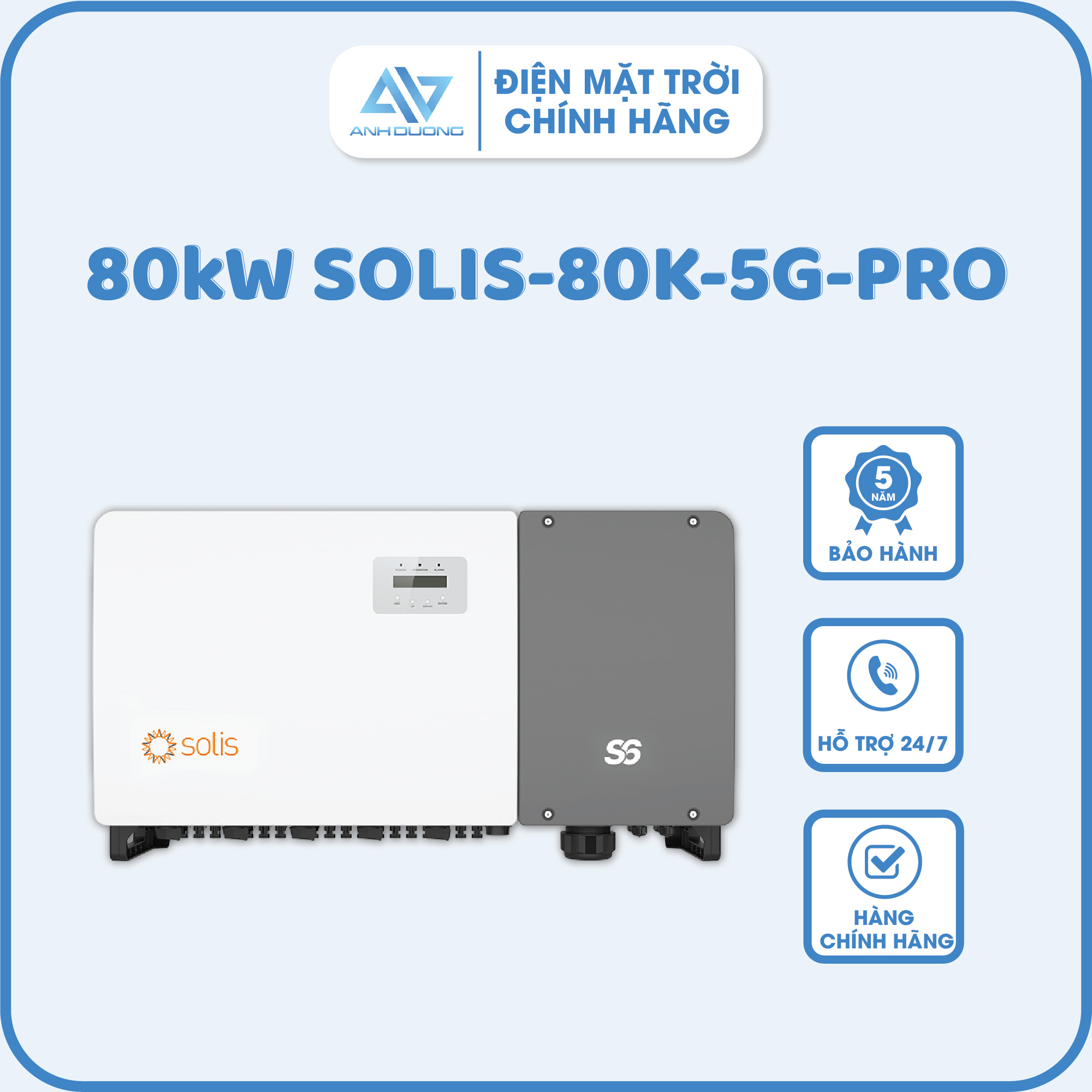 Inverter Solis 3 pha 80kW SOLIS-80K-5G-PRO