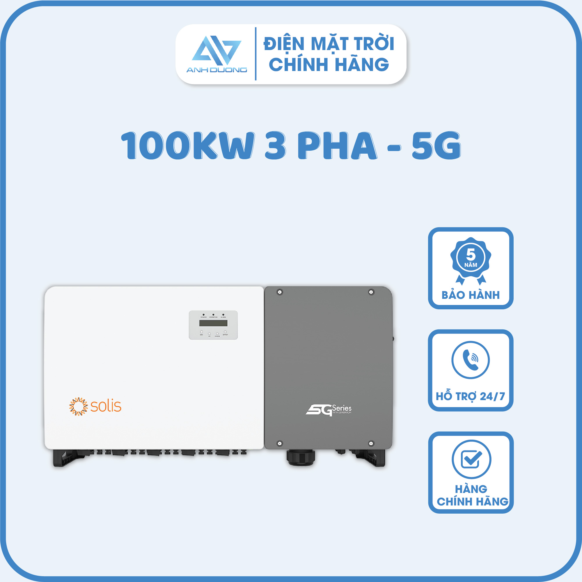 Inverter Solis 100KW 3 pha - 5G