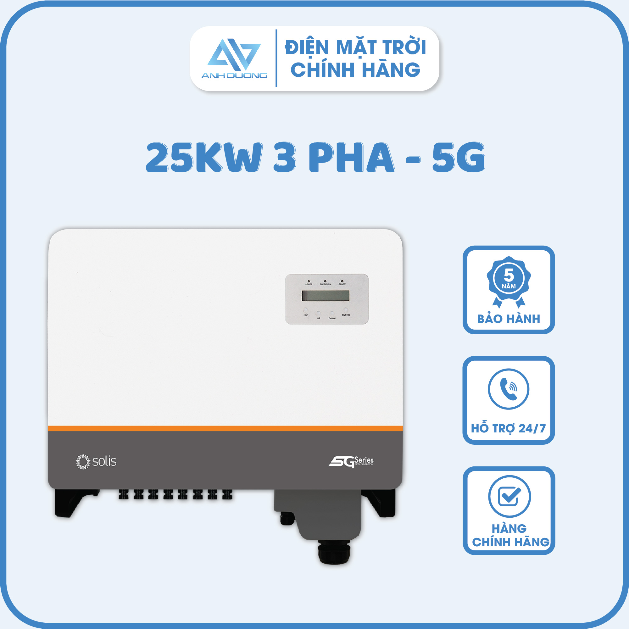 Inverter Solis 25KW 3 pha - 5G