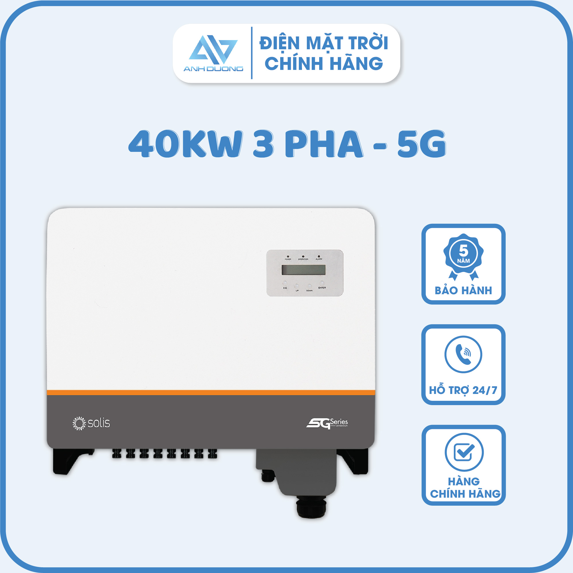 Inverter Solis 40KW 3 pha - 5G