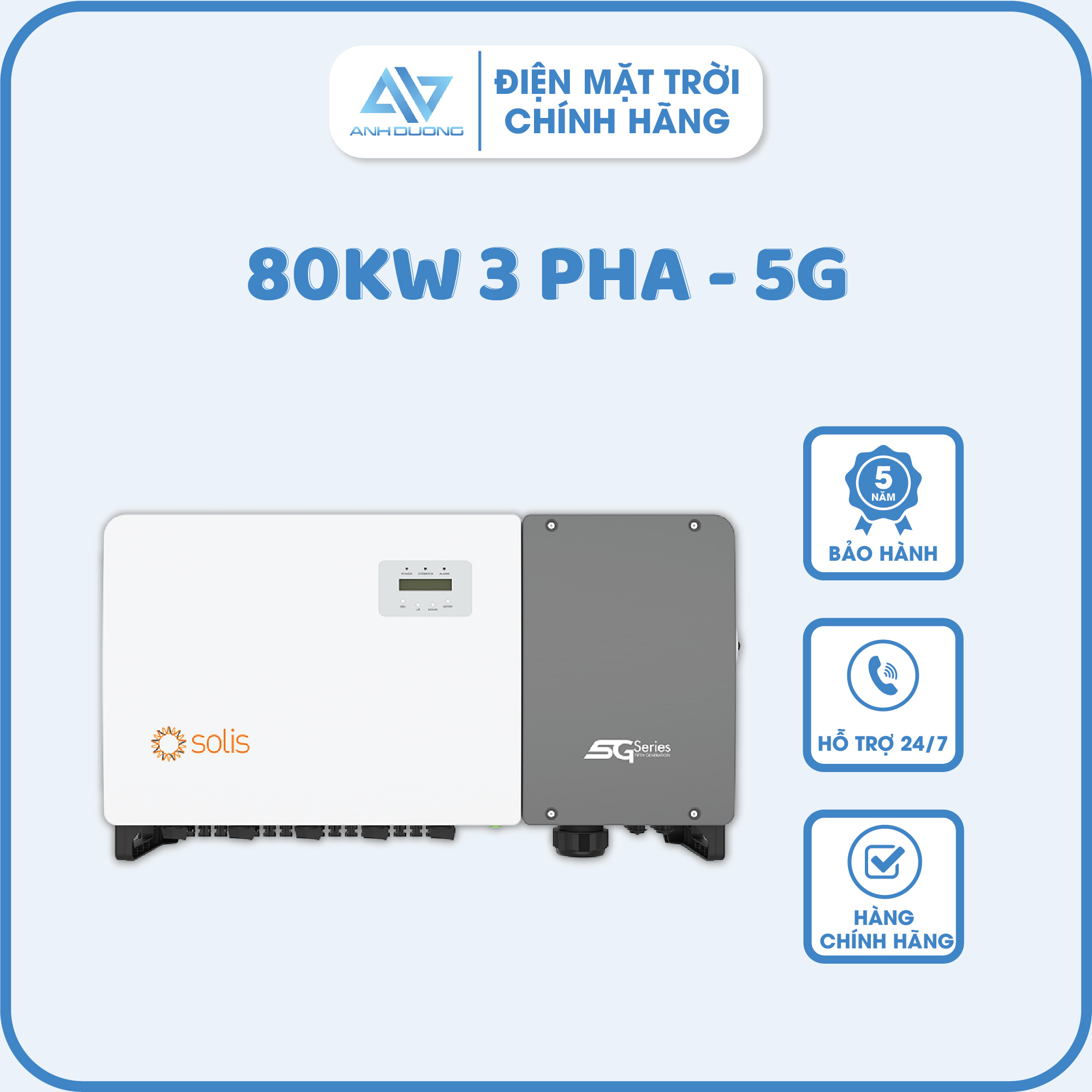 Inverter Solis 80KW 3 pha - 5G