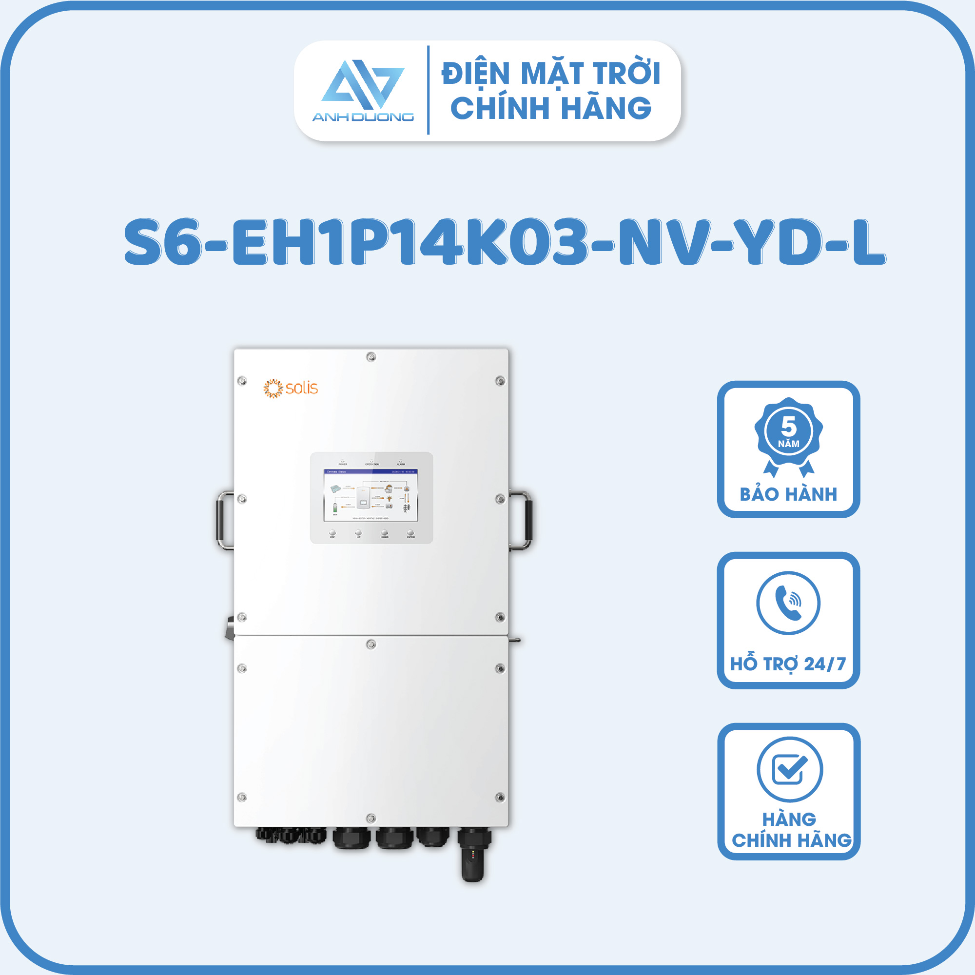 Inverter hybrid Solis S6-EH1P14K03-NV-YD-L - Inverter Hybrid Hùng Việt