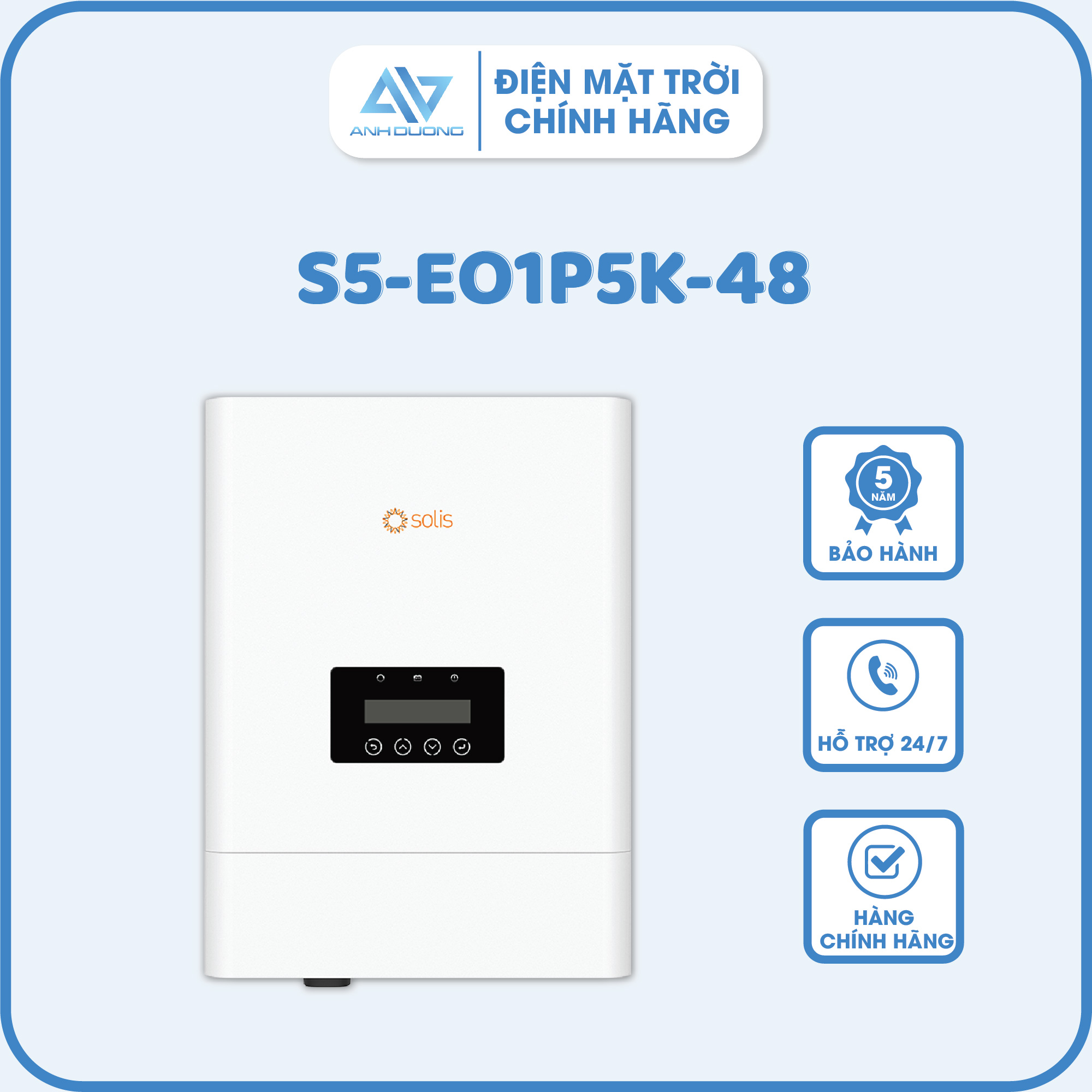 Inverter độc lập Solis S5-EO1P5K-48 - Inverter 1 pha 5KW